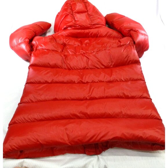 Calvin Klein Red Puffer Jacket Extreme Slim Fit Med Hood, Full Zip - Picture 2 of 16